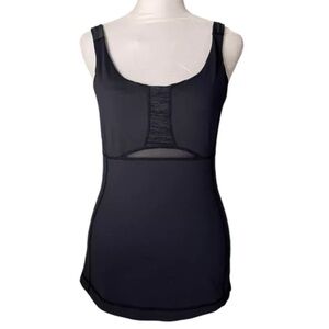 Lululemon Dance : Grace Black Athletic Tank Top w Mesh Panels Size 8